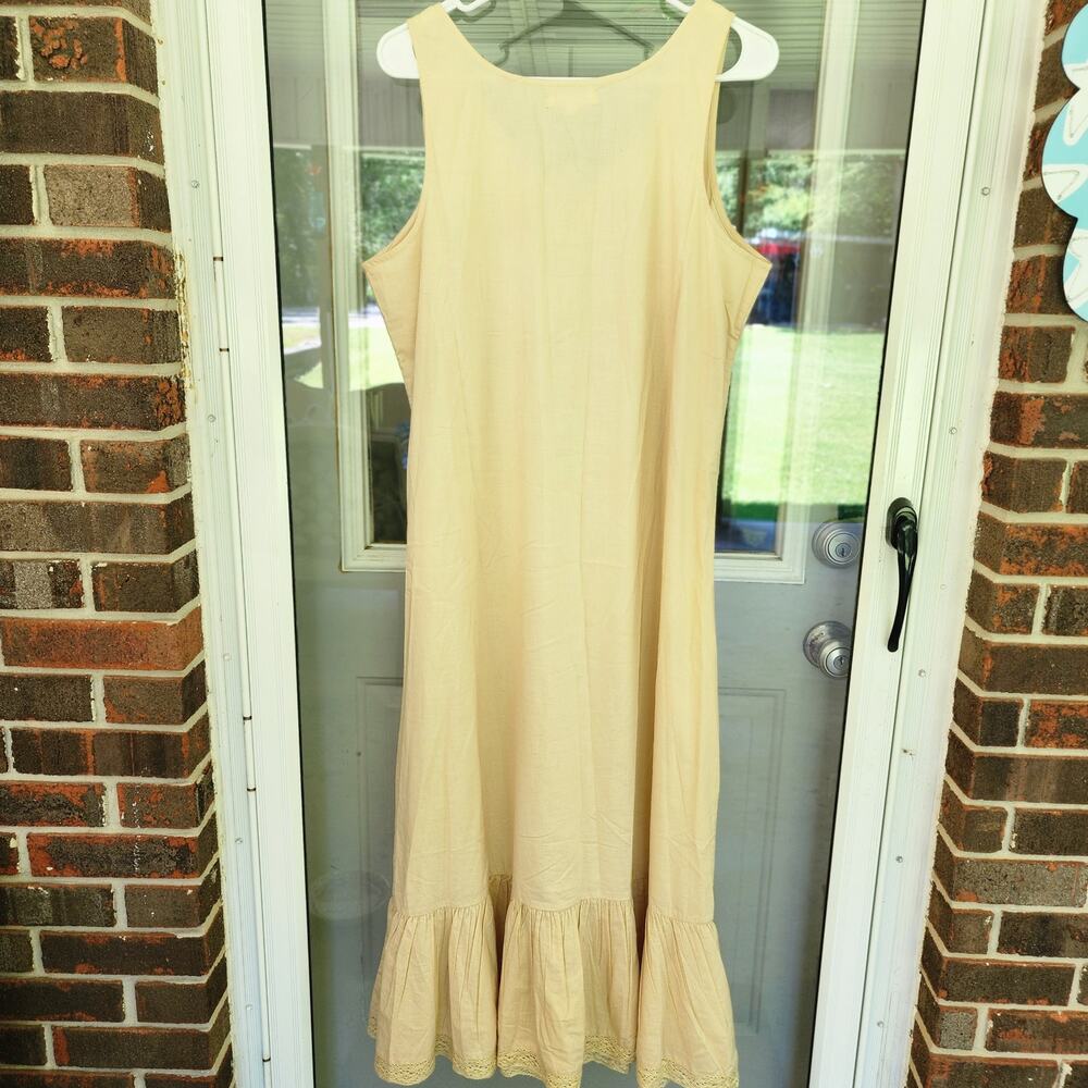 April Cornell for Modern Prairie Size M Cotton Eden Slip Dress Relaxed Ruffled - Picture 4 of 9